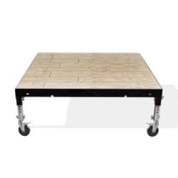 Biljax ST8100 4'x4' Mobile Stage Unit, Unfinished Faux Hardwood BJX-MST4X4-UFH 4x4, 4 x 4, fast, pro, elite, 16 square feet stage