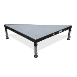 Biljax ST8100 4' Right Triangle Portable Stage Unit, Gray Stained Plywood BJX-ST4T-GSP 4 foot triangle, triangle stage, 45 degree stage, 4x4, 4 x 4, fast, pro, elite