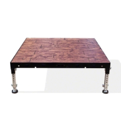 Biljax ST8100 4'x4' Portable Stage Kit, Pecan Faux Hardwood  BJX-ST-PFH-4X4 4x4, 4 x 4, fast, pro, elite, 16 square feet stage