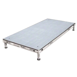 Biljax AS2100 4'x8' Portable Stage Kit, Gray Stained Plywood (1 - 4'x8' Deck) BJX-AS48GSP-4X8 4x8, 4 x 8, 8 x 4, 8x4, fast, pro, elite, 32 square feet stage