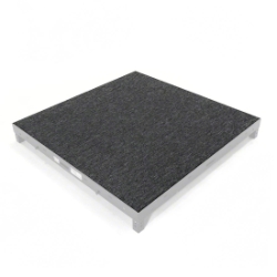 Biljax ST8100 4'x4' Stage Deck Replacement Top, Gray Carpet Plywood BJX-0106-057-3 4x4, 4 x 4, portable staging, biljax, steel frame deck, st8100, replacement part