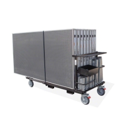 Biljax AS2100 16'x16' Portable Stage & Storage Cart Package (4'x8' Premium Decks - Velcro Installed) BJX-0105-100-02 Biljax, 4x8, 8x4, modular, modular staging, stage cart, package, stage package, rolling storage, 16x16, 16x32, 32x16