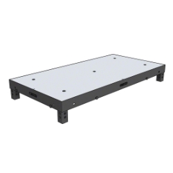 Biljax ST8100 2'x4' Steel Frame Stage Deck Platform, Gray Stained Plywood BJX-0106-028-6 2x4, 2 x 4, portable staging, biljax, steel frame deck, st8100