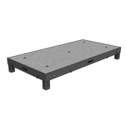 Biljax ST8100 2'x4' Steel Frame Stage Deck Platform, Gray Carpet Plywood BJX-0106-053-3 2x4, 2 x 4, portable staging, biljax, steel frame deck, st8100