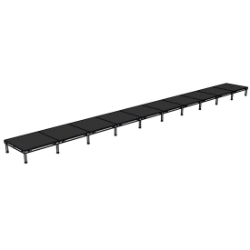 Biljax AS2100 4'x40' Portable Stage Kit (10 - 4'x4' Decks) BJX-AS44-4X40 4x40, 4 x 40, 40x4, 40 x 4, fast, pro, elite, 160 square feet stage
