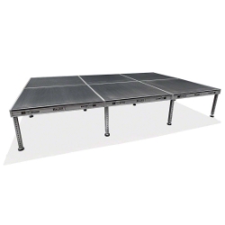 Biljax AS2100 8'x12' Fixed-Height Portable Stage Kit (6 - 4'x4' Decks) BJX-AS44F-8X12 8x12, 12x8, 8 x 12, 12 x 8, fast, pro, elite, 96 square feet stage