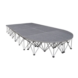 IntelliStage Lightweight 12'x6' Catwalk/Runway Portable Stage IS3CATWALK 12x6, 6x12, runway, rounded corners, cat walk, fashion show stage
