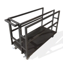 IntelliStage ISCART Lightweight Stage Platform & Riser Storage Trolley ISCART stage storage, stage case, road case, storage cart, rolling cart, stage dolly, transport, road cart