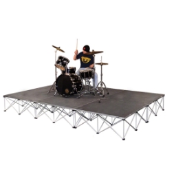 IntelliStage Lightweight 12'x8' Drum Riser System, Carpet ISDRUM96 12x8, 8x12, portable stage, portable drum riser, small stage