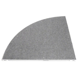 IntelliStage Lightweight 3' Quarter Round Stage Platform - DEMO (Minor Surface Blemishes/Dents) ISQRPC3-ISQRPT3-DEMO circle platform, rounded platform, stage with rounded corners