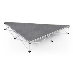 IntelliStage Lightweight 3' 90-Degree Right Triangle Portable Stage Unit ISTAGEIT3 isosceles triangle platform, triangular, angled, stage unit, portable staging, portable stage, stage kit, 90-degree, right triangle stage