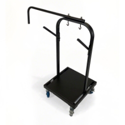 Universal Guard Rail Storage Trolley UGRTROLLEY guard rail storage, storage cart, rolling cart, stage dolly, transport, road cart