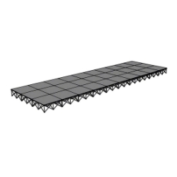 IntelliStage Lightweight 12'x40' Portable Stage System ISTAGE1240 12x40, 12 x 40, staging, easy lite, express deck, modular, portable staging, lightweight, 4x4 panels, 4x4 deck