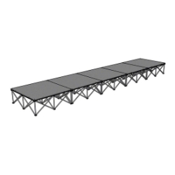 IntelliStage Lightweight 4'x20' Portable Stage System ISTAGE420 portable staging, 4x20, 4 x 20, 20 x 4, 20x4, lightweight, stage, modular, 4x4