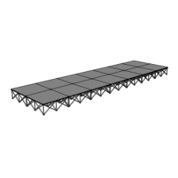 IntelliStage Lightweight 8'x28' Portable Stage System ISTAGE828 portable staging, 8x28, 8 x 28, 28 x 8, 28x8, lightweight, stage, modular, 4x4