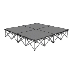 IntelliStage Lightweight 8'x8' Portable Stage System ISTAGE88 8x8, 8 x 8, 64 square feet, small stage, square stage