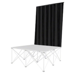 IntelliStage 4' Guard Rail and Back Drop Set SDGRBDSET guardrails, 4x4, backdrop, curtain