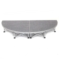 IntelliStage Lightweight 4'x8' Half-Circle Portable Stage Add-on SDR48 8 foot round, round stage, 4x8, 25.12 square feet, small stage, quarter round, SDR488, SDR4816, SDR4824, SDR4832