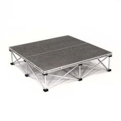Intellistage Lightweight 3'x3' Folding Portable Stage Unit ISTAGE33F 3x3, 36x36 modular stage, camera riser, camera platform, spider pod, spiderpod, tripod system
