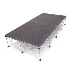 IntelliStage Lightweight 4'x8' Portable Stage Kit (2 - 4'x4' Units) ISTAGE48 portable staging, 4x8, 4 x 8, 8 x 4, 8x4, lightweight, stage, modular, 4x4