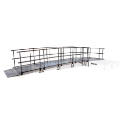Universal Straight ADA Wheelchair Ramp with Landing for 16