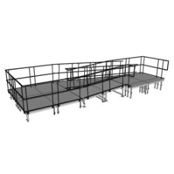 Universal Switchback ADA Wheelchair Ramp with Landing for 24