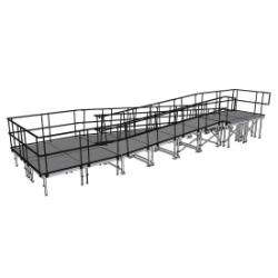 Universal Switchback ADA Wheelchair Ramp with Landing for 40
