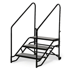 Midwest Folding 3-Step Fixed Stairs with Handrails for 32