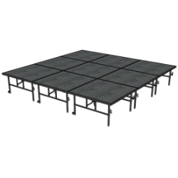 Midwest Folding TransFold 12'x12' Dual-Height Portable Stage Kit, 24