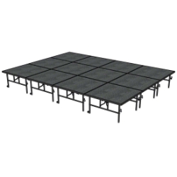 Midwest Folding TransFold 12'x16' Dual-Height Portable Stage Kit, 24