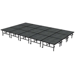 Midwest Folding TransFold 12'x20' Dual-Height Portable Stage Kit, 24