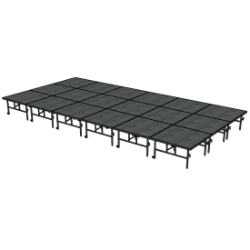 Midwest Folding TransFold 12'x24' Dual-Height Portable Stage Kit, 24