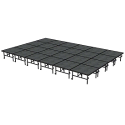 Midwest Folding TransFold 16'x24' Dual-Height Portable Stage Kit, 24