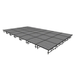 Midwest Folding TransFold 16'x28' Dual-Height Portable Stage Kit, 16