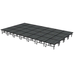 Midwest Folding TransFold 16'x28' Dual-Height Portable Stage Kit, 24