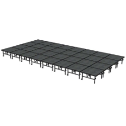 Midwest Folding TransFold 16'x32' Dual-Height Portable Stage Kit, 24