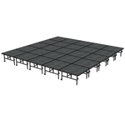 Midwest Folding TransFold 20'x20' Dual-Height Portable Stage Kit, 24