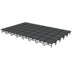 Midwest Folding TransFold 20'x32' Dual-Height Portable Stage Kit, 24