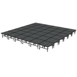 Midwest Folding TransFold 24'x24' Dual-Height Portable Stage Kit, 24