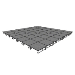 Midwest Folding TransFold 28'x28' Dual-Height Portable Stage Kit, 16