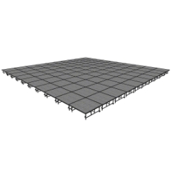 Midwest Folding TransFold 40'x40' Dual-Height Portable Stage Kit, 16