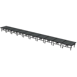 Midwest Folding TransFold 4'x40' Dual-Height Portable Stage Kit, 24