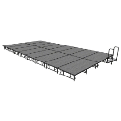 Midwest Folding TransFold 16'x32' Dual-Height Stage with Step, 16