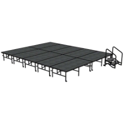 Midwest Folding TransFold 16'x20' Dual-Height Stage with Step, 24
