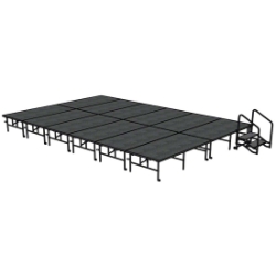 Midwest Folding TransFold 16'x24' Dual-Height Stage with Step, 24
