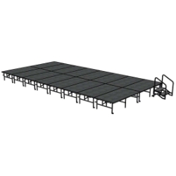 Midwest Folding TransFold 16'x32' Dual-Height Stage with Step, 24