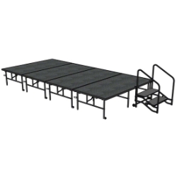 Midwest Folding TransFold 8'x16' Dual-Height Stage with Step, 24