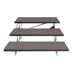 Midwest Folding 3-Tier TransFold Standing Choral Riser, 48