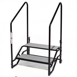 Midwest Folding TransFold 2-Step Stairs with Handrails for 24