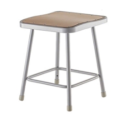 National Public Seating 6300 Series Science Lab Stool with Square Hardboard Seat NPS-6300 science lab stool, square stool, hardboard seat, backrest, adjustable height, 6318 6324 6330 6318H 6324H 6330H 6318B 6324B 6330B 6318HB 6324HB 6330HB